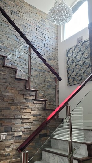 Glass staircase view 1