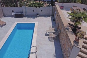 As you can see is the swimming pool close to the terrace.