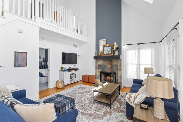 The open concept living area