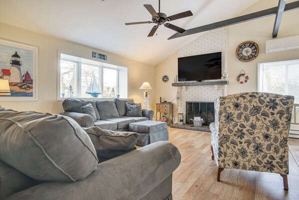 East Falmouth Vacation Rental | 4BR | 2BA | 1,700 Sq Ft | Stairs Required