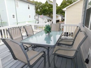 Table and chairs on the porch