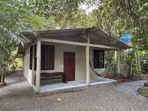 The Surf Shack Bungalow is nestled in the trees - a perfect chill vibe!