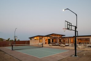 Enjoy pickleball and basketball.