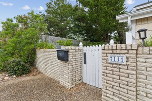 Front entry and parking