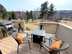Private back deck ideal for grilling, relaxing, or watching the seasons change on the ski slopes and surrounding mountains.