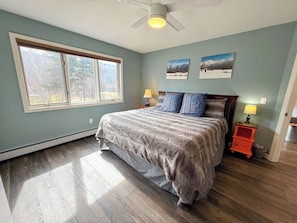 The primary bedroom with a King bed and attached full bathroom