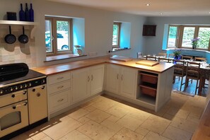 Kitchen with open plan dining area