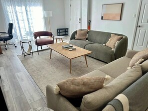 Modern living room designed for comfort