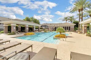 Community pool area to relax and get some much needed sun