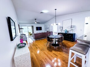 Open Concept: Kitchen, Dining and Living Room