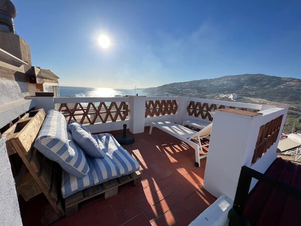 Sea view from the top terrace!

