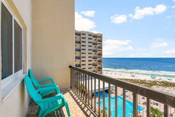 Wake up with morning coffee or tea on your master bedroom balcony every morning.