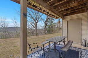Lounge the day away or dine alfresco with hilltop views on the breezy patio