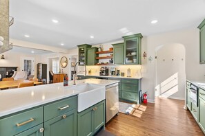 Kitchen with open shelving
