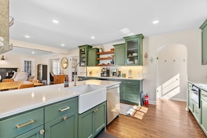 Kitchen with open shelving