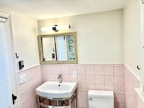 Downstairs bathroom with bidet 