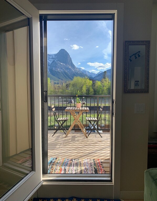 Step out onto your balcony and breathe the fresh air.