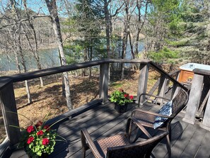 Looking North toward Pleasant Bay, with a peak of the hot tub
