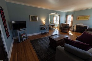 Living room with flat screen TV