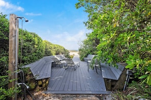 Oceanfront location in highly desirable Sea Pines with a private beach path for effortless sun and surf access