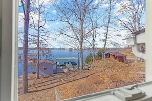 Waterfront access with shared boathouse and dock