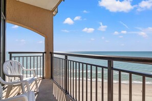 Perched atop Beach Cove Resort is the Pelican's Penthouse Balcony.  This rare find is the premier spot for vacationers wanting the best views.  Capture views of both the sunrise and sunset over the North Myrtle Beach Windy Hill Shoreline.