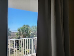 balcony curtain & partial view