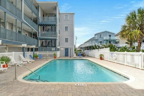 Take a cool dip in the sparkling pool.