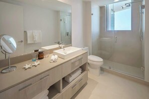 Where else can you enjoy the view while taking a shower?