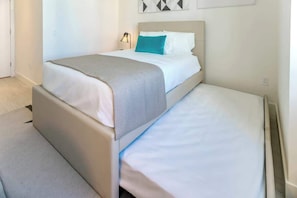 Our beautiful Second Bedroom comes with a single trundle bed.