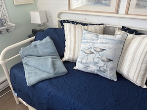 Comfy cozy with lots of pillows!