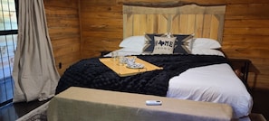 Rustic Trails - the Jail cabin's bedroom seen from the Living Room