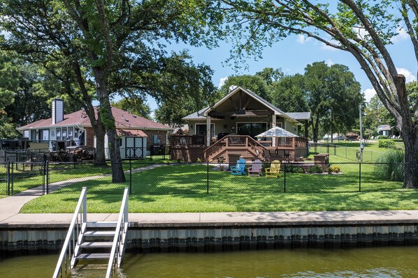 Back view of house from lake.