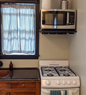 Stove and oven, microwave, etc