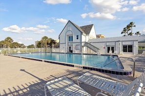 Relax in a beachfront heated pool, where warm waters and ocean views create the perfect coastal escape.