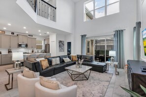 Elegant ambiance, comfy seating, and plenty of room.