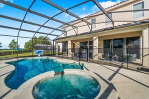 Resort style pool and spa