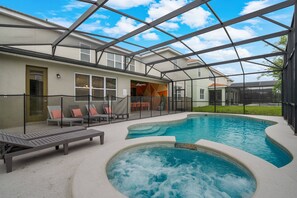 Resort style pool and spa