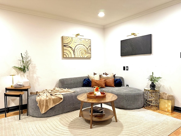 Living Room: Bright and stylish space perfect for relaxation and fun gatherings!