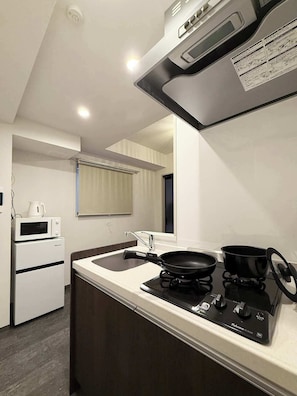 Kitchen. Basic cooking tools are provided.