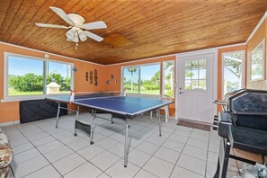 Sunroom with Ping Pong Table