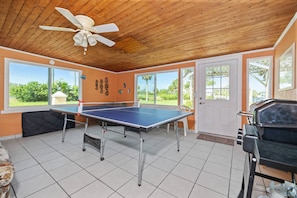 Sunroom with Ping Pong Table