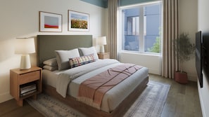 Luxe king bed.