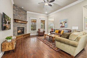 At home, your entire crew can spread out in this spacious three-story home.