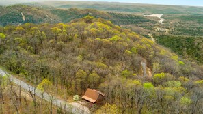If it's time for a peaceful getaway in the Ozarks, then this charming cabin in the woods is for you! 