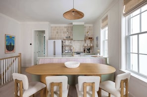 Fully equipped kitchen with everything you need to cook a meal plus dining seating for 8