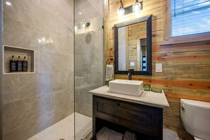 Full bathroom in common space