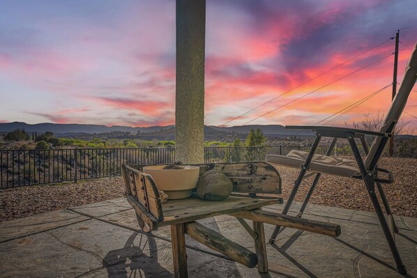 Imagine evening here on the patio