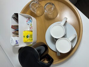 Start your day with some coffee or tea.