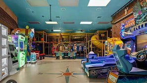 Regal Palms Resort in Davenport, Florida, features a pirate-themed arcade that offers a variety of games suitable for all ages.